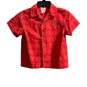 Boy’s Disney Store Short Sleeved Button Down Tigger Shirt. Excellent Condition